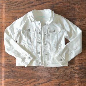 Kids White Denim Jacket